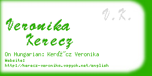 veronika kerecz business card